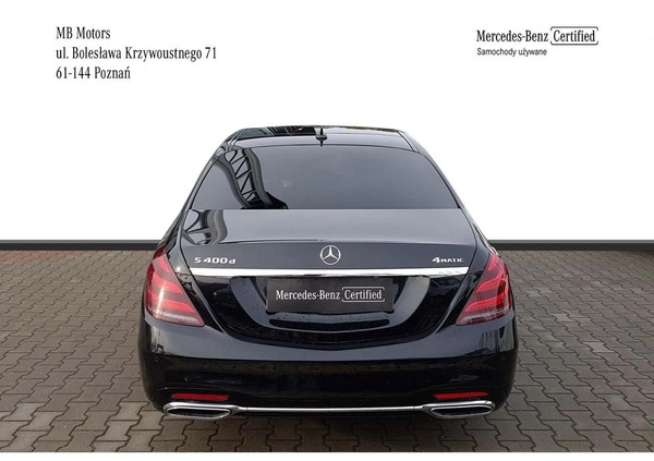 Mercedes-Benz Klasa S cena 299900 przebieg: 122200, rok produkcji 2019 z Piechowice małe 407